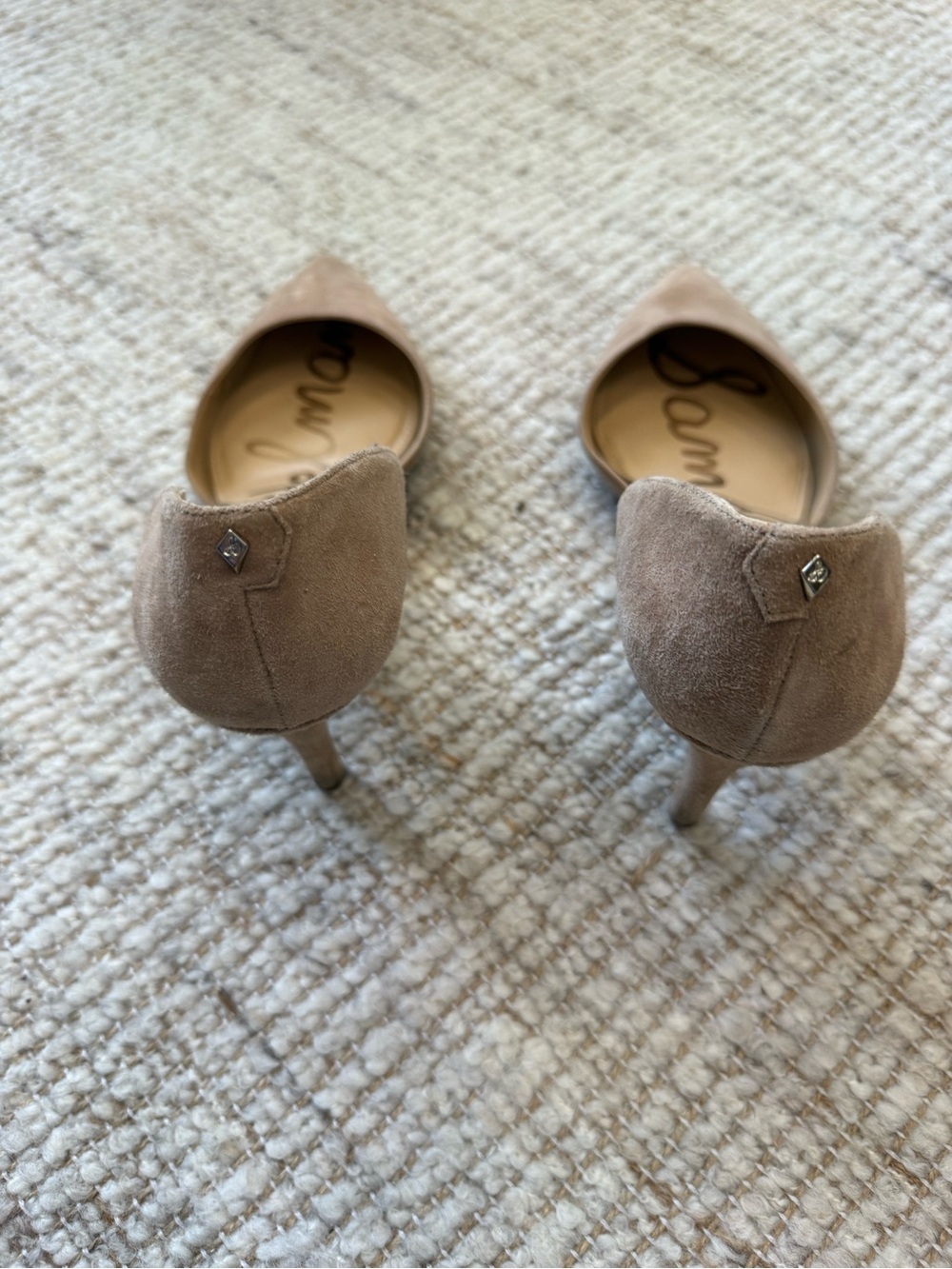 Sam Edelman Taupe Suede D'Orsay Pointed-Toe Heels - Picture 4 of 5